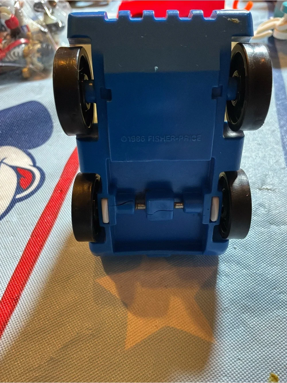 Vintage 1986 fisher price mail car for little people -Preowned